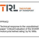 Technical response to the unpublished paper Critical Evaluation of the SHARP motorcycle helmet rating